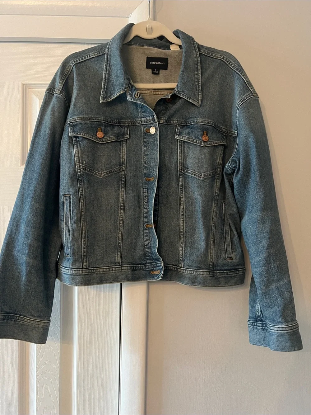 J. Crew Mid-Wash Blue Denim Jacket